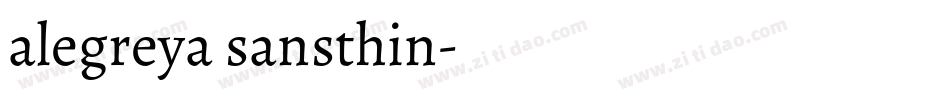 alegreya sansthin字体转换